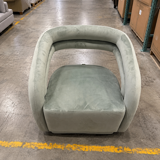 Mia Lounge Chair - Plush Velvet: Moonstone