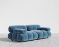 Belia Custom Loveseat - Plush Velvet: Solstice