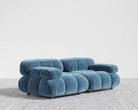 Belia Custom Loveseat - Plush Velvet: Solstice