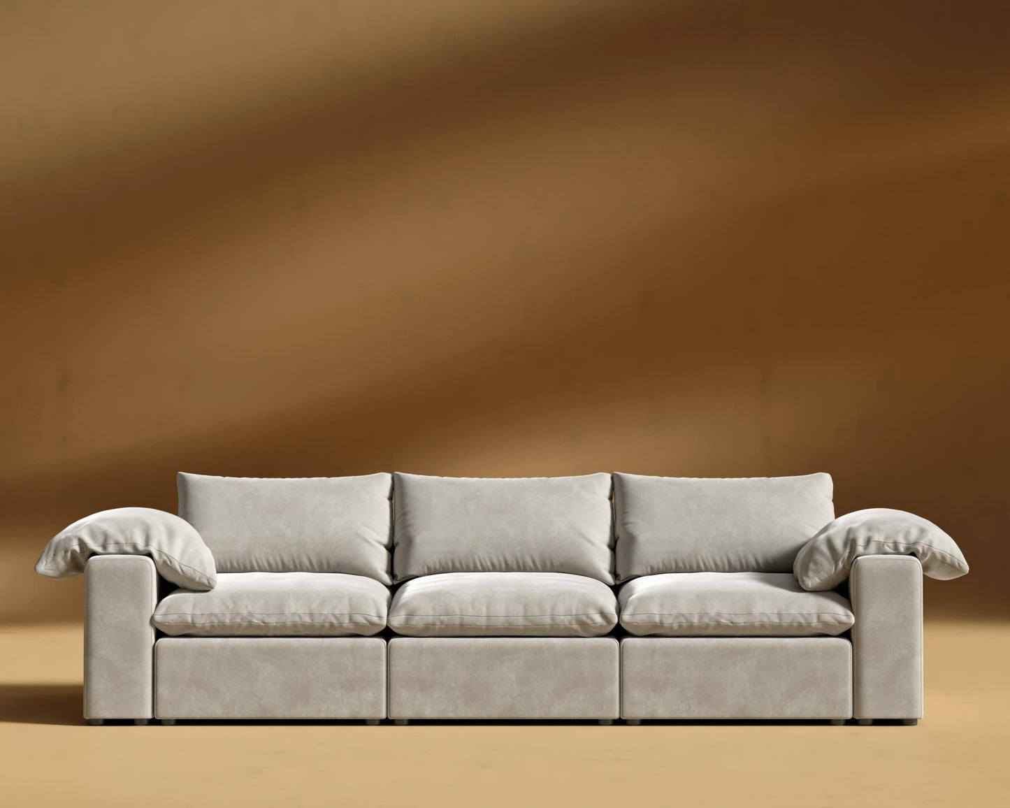 Nuvo 3-Seater Sofa - Venice Vegan Suede - Latte