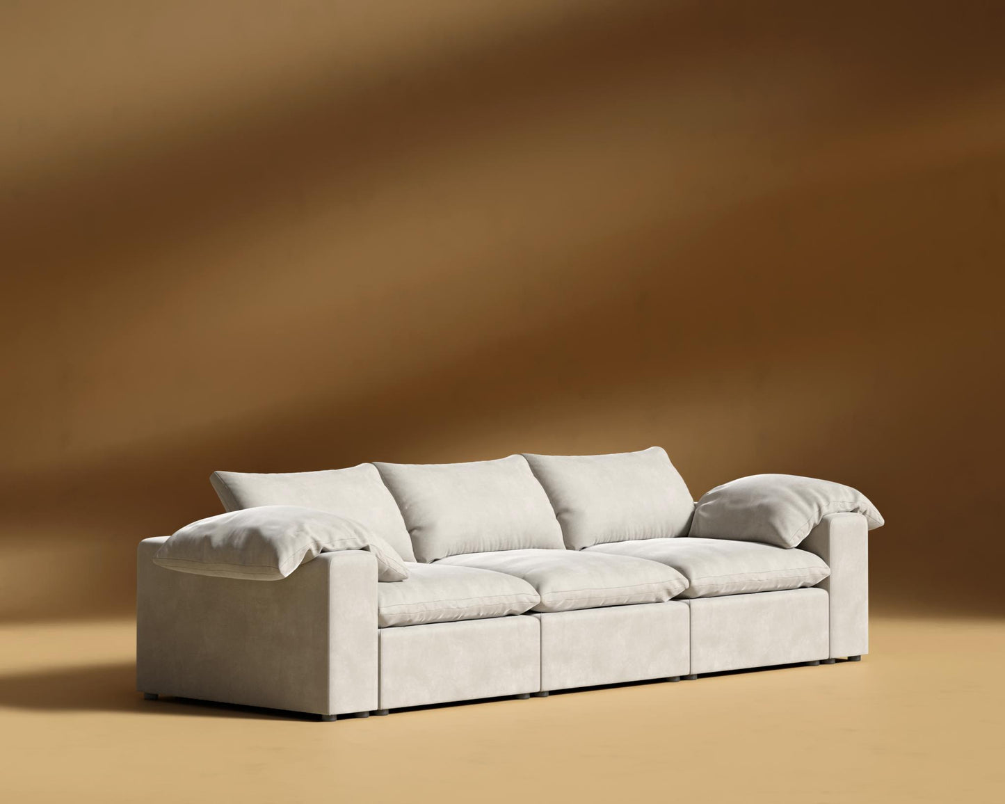 Nuvo 3-Seater Sofa - Venice Vegan Suede - Latte