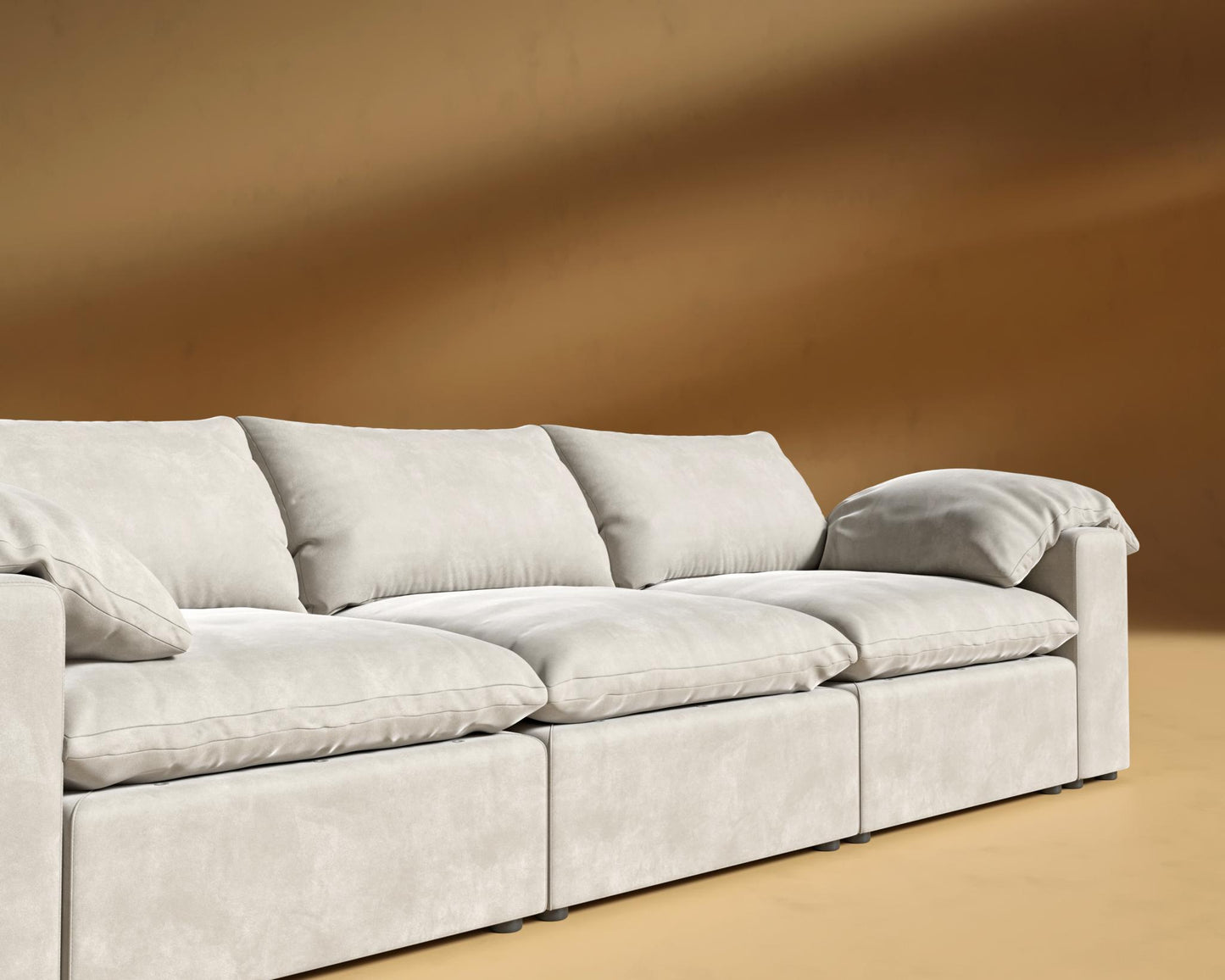 Nuvo 3-Seater Sofa - Venice Vegan Suede - Latte