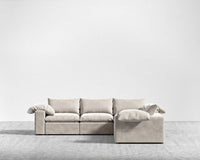 Nuvo L-Sectional - Venice Vegan Suede - Latte