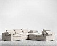 Nuvo L-Sectional - Venice Vegan Suede - Latte