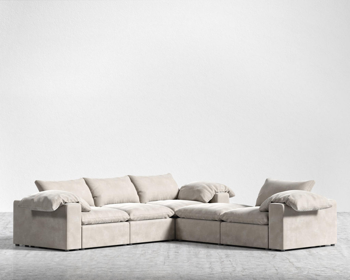 Nuvo L-Sectional - Venice Vegan Suede - Latte