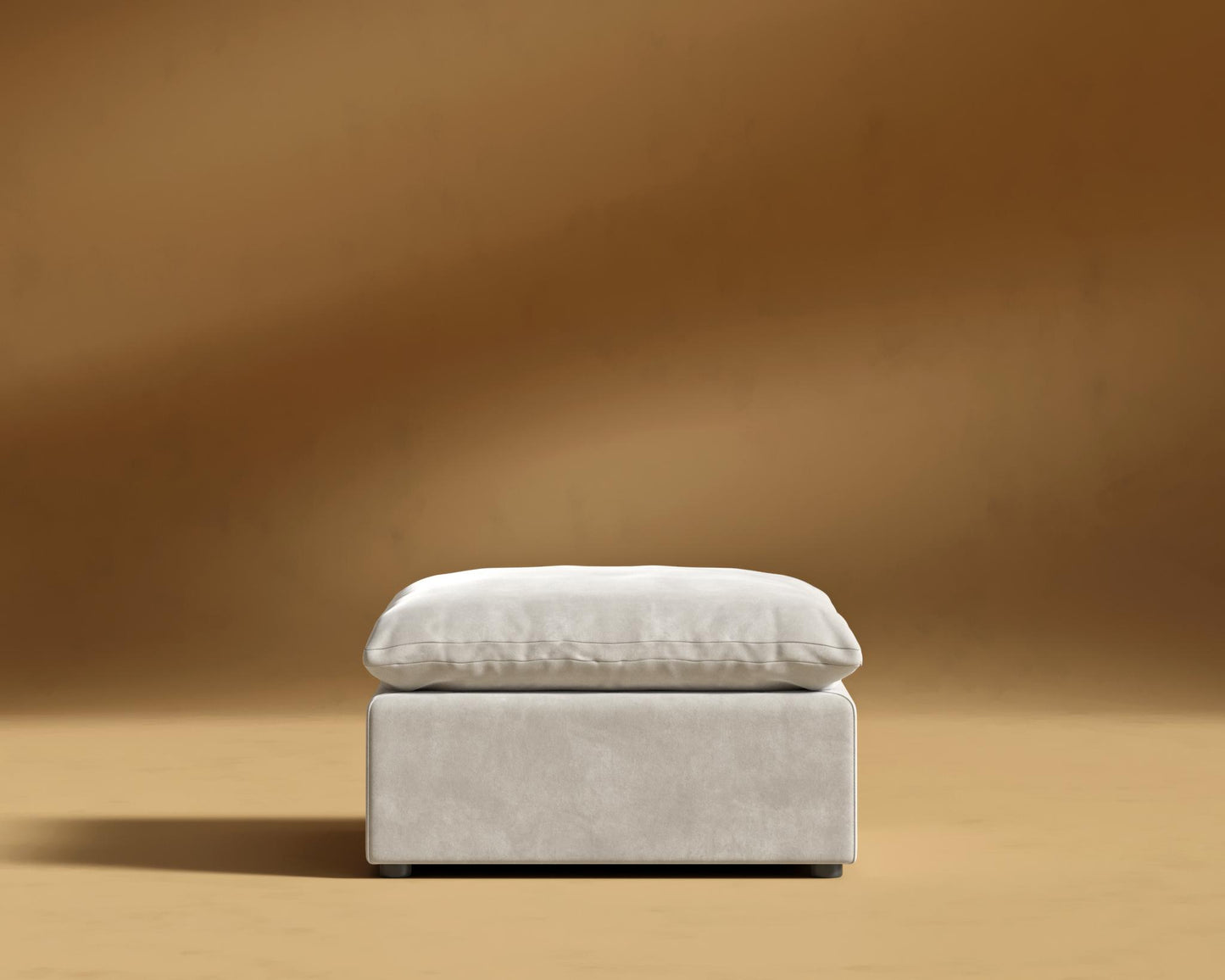 Nuvo Ottoman - Venice Vegan Suede - Latte
