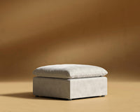Nuvo Ottoman - Venice Vegan Suede - Latte