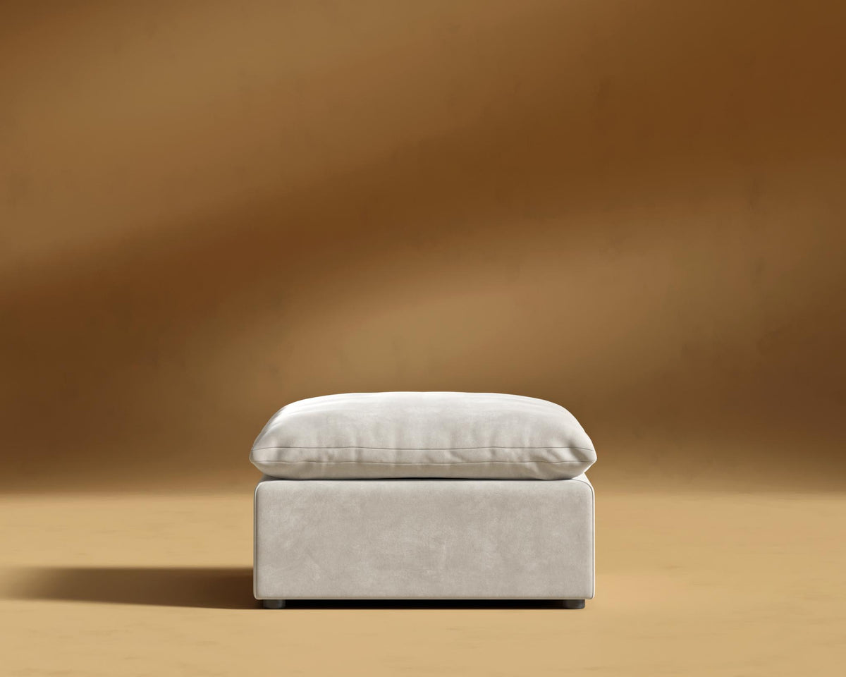 Nuvo Ottoman - Venice Vegan Suede - Latte