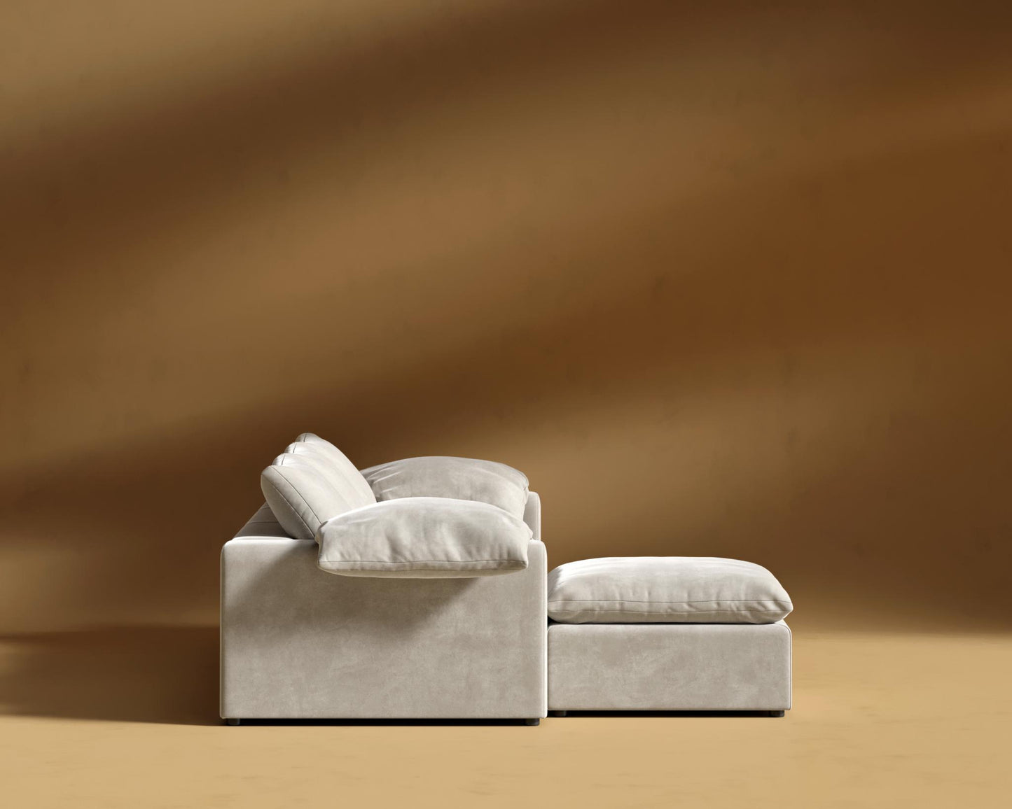 Nuvo Sectional Sofa - Venice Vegan Suede - Latte