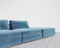 Milo Custom Open End Sofa - Plush Velvet: Solstice