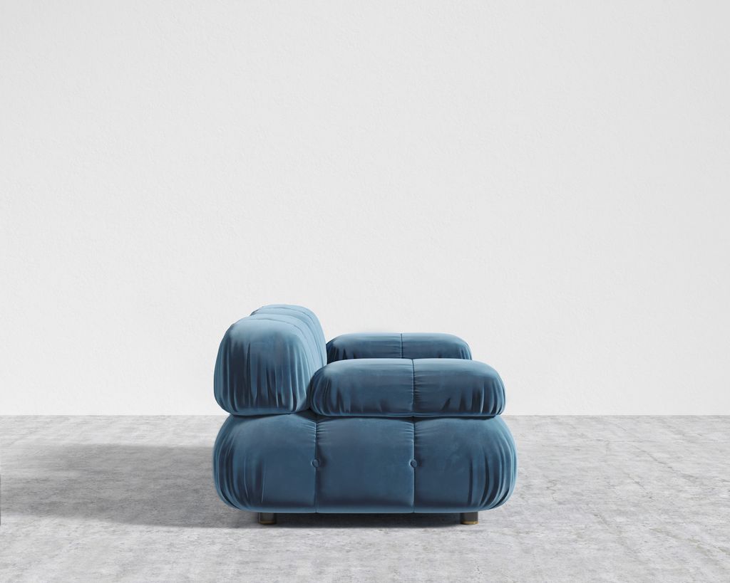 Belia Custom Loveseat - Plush Velvet: Solstice